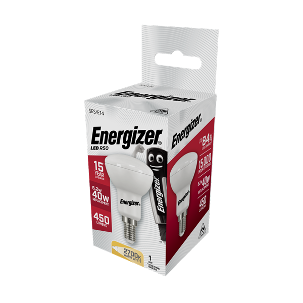 S9014 ENERGIZER HIGH TECH LED R50 430LM 6W E14 (SES) 2,700K (WARM WHITE), PACK OF 1