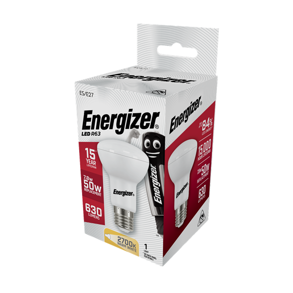 S9015 ENERGIZER HIGH TECH LED R63 600LM 9.5W E27 (ES) 2,700K (WARM WHITE), PACK OF 1