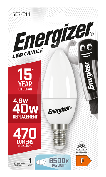 S9419 Energizer Led Candle 490LM 5.9W Opal E14 (SES) Daylight