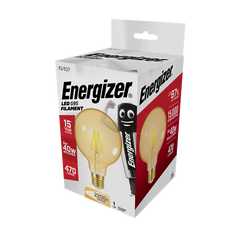 Energizer Filament Gold Led G95 470lM 5W E27 (ES) Warm White, Pack Of 5