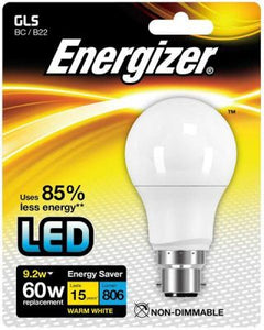 Energizer Led GLS 806LM 9.2W B22 (BC) Warm White, Pack Of 5