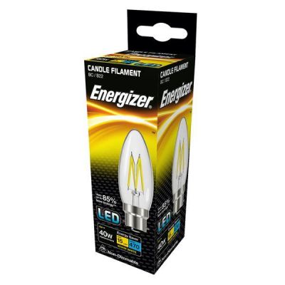 Energizer Filament Led Candle 470LM 4W B22 (BC ) Warm White