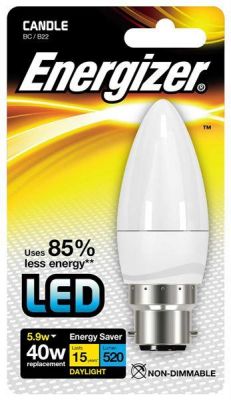 Energizer Led Candle 520LM 5.9W OPAL B22 (BC) Daylight