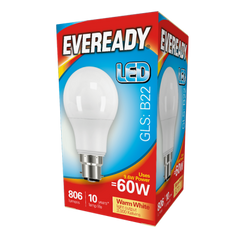 Eveready Led GLS 806LM B22 (BC) Warm White,Pack Of 5