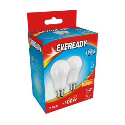Eveready Led GLS 1521LM B22 (BC) Warm White, Pack Of 4