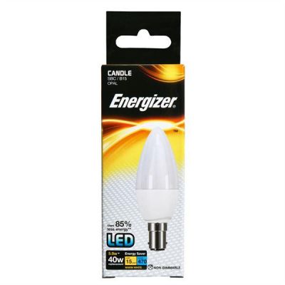 Energizer Led Candle 470LM 5.9W OPAL B15 (SBC) Warm White, Pack Of 5