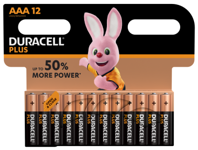 S7142 Duracell AAA Plus Power, Pack Of 12