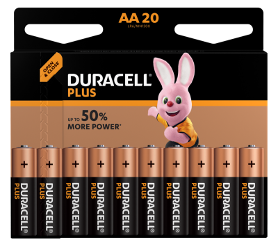 S4822 Duracell AA Plus Power, Pack Of 20