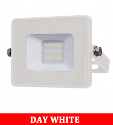 V-TAC-10 10W SMD Floodlight With Samsung Chip Colorcode:4000k White Body White Glass