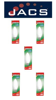 Eveready Led Candle 480LM OPAL B22 (BC) Cool White, Pack Of 5