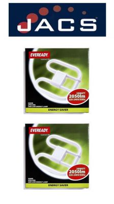 Eveready Energy Saving 2D Lamp 240V 28W 2PIN 3500K, Pack Of 2