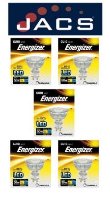 Energizer Led GU10 345LM 5.5W Warm White Dimmable, PACK OF 5