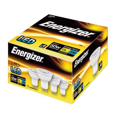 Energizer Led GU10 390LM 5.2W Cool White Dimmable, Pack Of 4