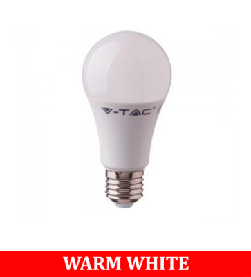 V-TAC 9W A58 E27 Plastic Bulb With Samsung Chip Colorcode:3000k