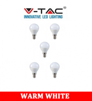 V-TAC 282 5.5W P45 Plastic Bulb With Samsung Chip Colorcode:3000K E14 5PCS / pack