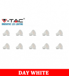 V-TAC 271 10W GU10 Led Plastic Spotlight-Milky Cover With Samsung Chip Colorcode:4000K 10PCS/Pack