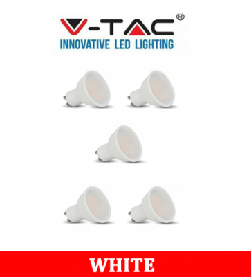 V-TAC VT-4954 Projecteur LED 50W SMD 86LM/W 110° blanc froid 6500K corps  slim blanc IP65 - SKU 6754