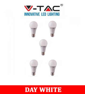 V-TAC 210 9W A60 Plastic Bulb With Samsung Chip Colorcode:4000k E27 5PCS/Pack