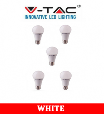 V-TAC 212 11W A60 Plastic Bulb With Samsung Chip Colorcode:6400k E27 5PCS/Pack