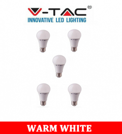 V-TAC 285 8.5W A60Plastic Bulb With Samsung Chip Colorcode:3000K E27 A++ 5PCS/Pack