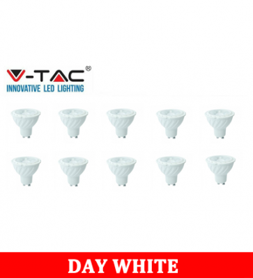 V-TAC 227 6.5W GU10 Ripple Plastic Spotlight With Samsung Chip Colorcode:4000K 38'D 10PCS/Pack
