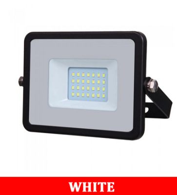 V-TAC 20-1 20W SMDFloodlight With Samsung Chip&Cable(1m) Colorcode:6400k Black Body Grey Glass