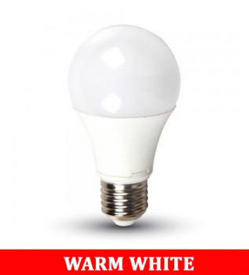 V-TAC 10W A60 Led Plastic Bulb Colorcode:2700k E27