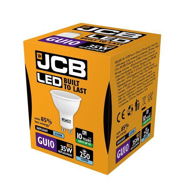 JCB 3W GU10 LED - 35W Replacement - 250lm - 6500K - Non Dimmable