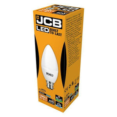 JCB 6W B22 Candle LED - 40W Replacement - 520lm - 6500K - Non Dimmable