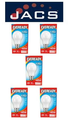 Eveready Led GLS 470LM B22 (BC) Cool White, Pack Of 5