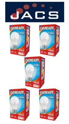 Eveready Led GLS 820LM E27 (ES) Cool White, PACK OF 5