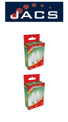 Eveready Led Candle 470LM OPAL E14 (SES) Warm White, Pack Of 4