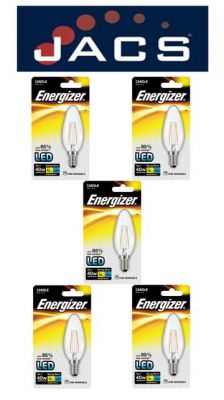 Energizer Filament Led Candle 470lM 4W E14 (SES) Warm White, Pack Of 5