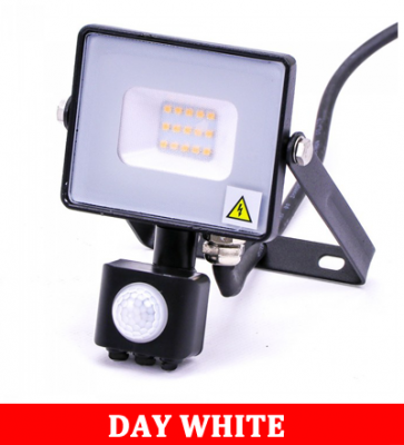 V-TAC -30-S 30W SMD Pir Sensor Floodlight With Samsung Chip Colorcode:4000K BLACK BODY GREY GLASS