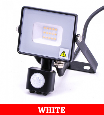 V-TAC -20-S 20W SMD Pir Sensor Floodlight With Samsung Chip Colorcode:6400K Black Body Grey Glass