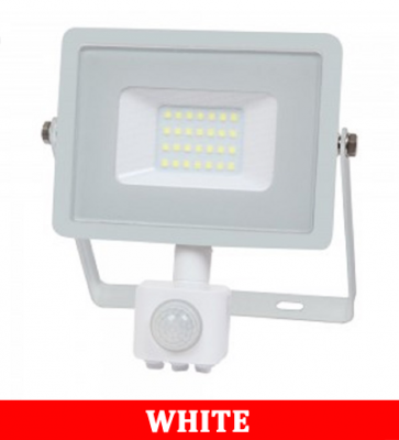 V-TAC -50-S 50W SMD Pir Sensor Floodlight With Samsung Chip Colorcode:6400K WHITE BODY WHITE GLASS