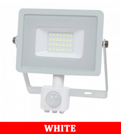 V-TAC -50-S 50W SMD Pir Sensor Floodlight With Samsung Chip Colorcode:6400K WHITE BODY WHITE GLASS