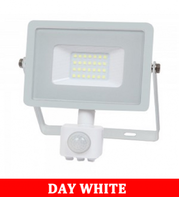 V-TAC -50-S 50W SMD Pir Sensor Floodlight With Samsung Chip Colorcode:4000K WHITE BODY WHITE GLASS